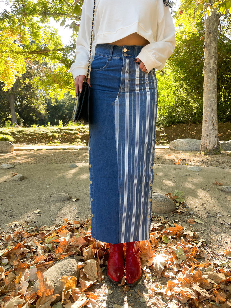 "Crazy for you" Denim skirt